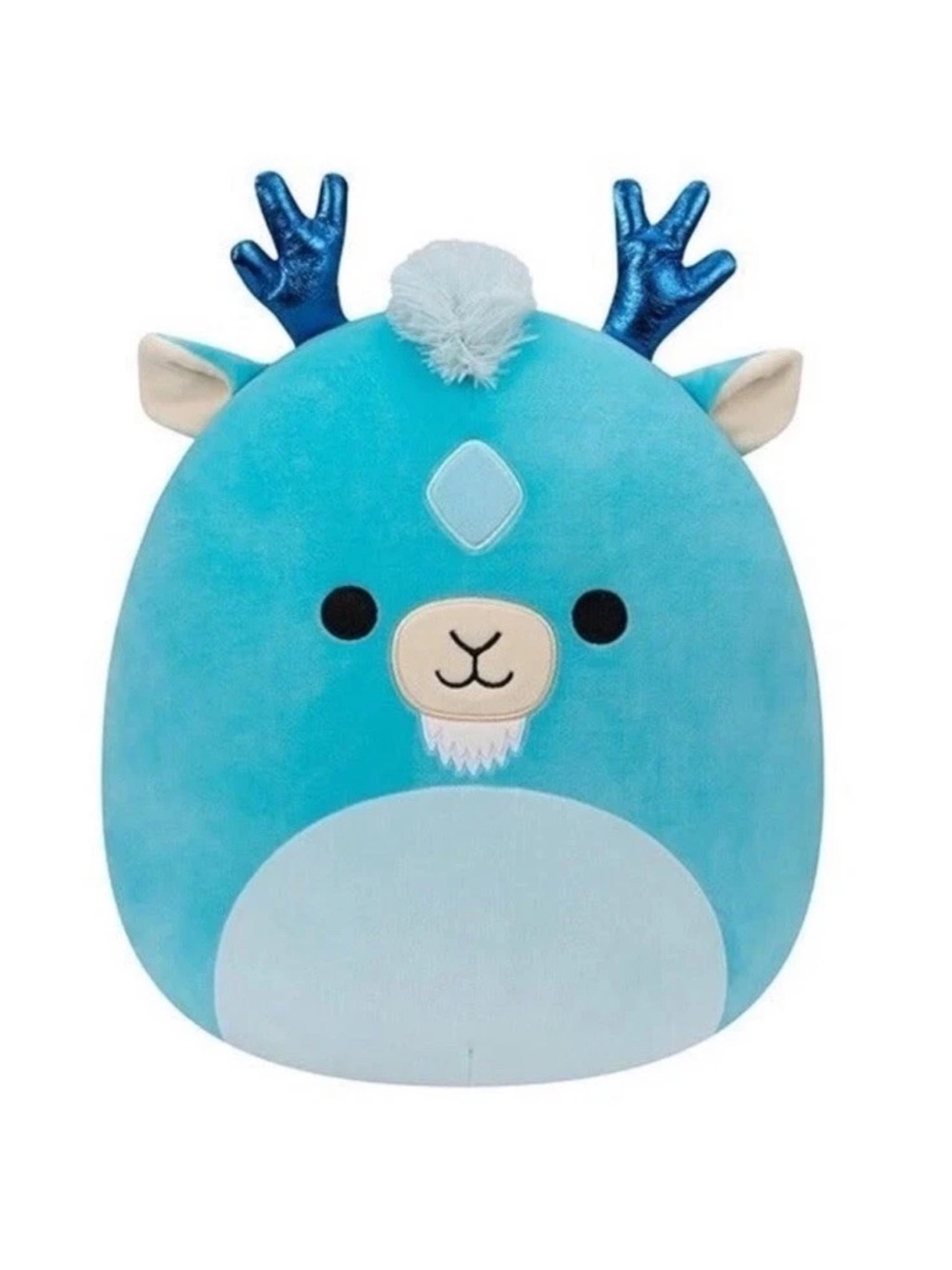 Squishmallows Xam The Kirin 14” Plush Aqua Blue Dragon Deer NWT 2023